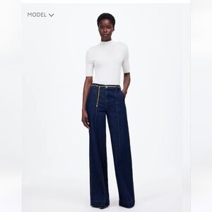 NWT Madewell Women's Superwide-Leg Trouser Jeans landrum washRigid Sz 27 $148